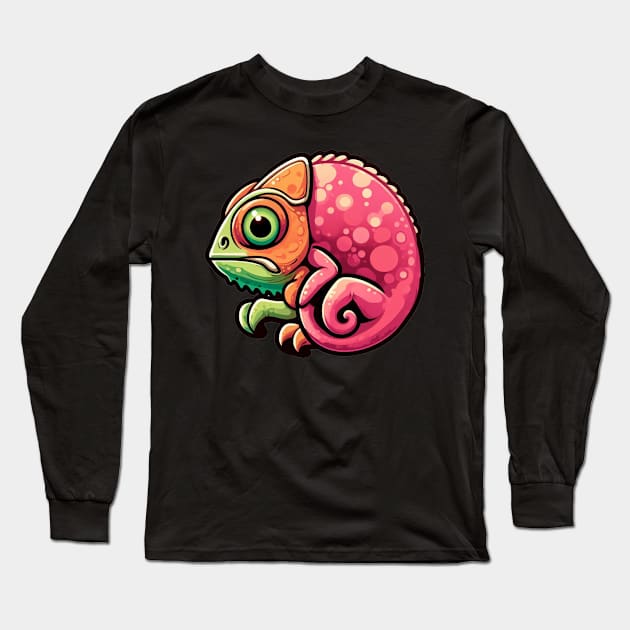 Quirky Color-Changer: The Weird Chameleon Chronicles Long Sleeve T-Shirt by abdelDes